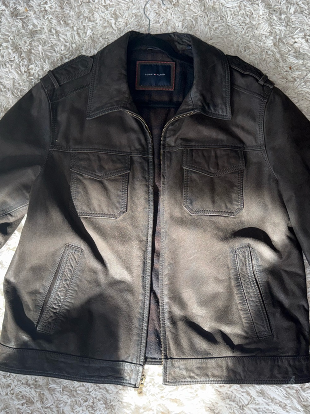 Men's burned brown Leather Jacket